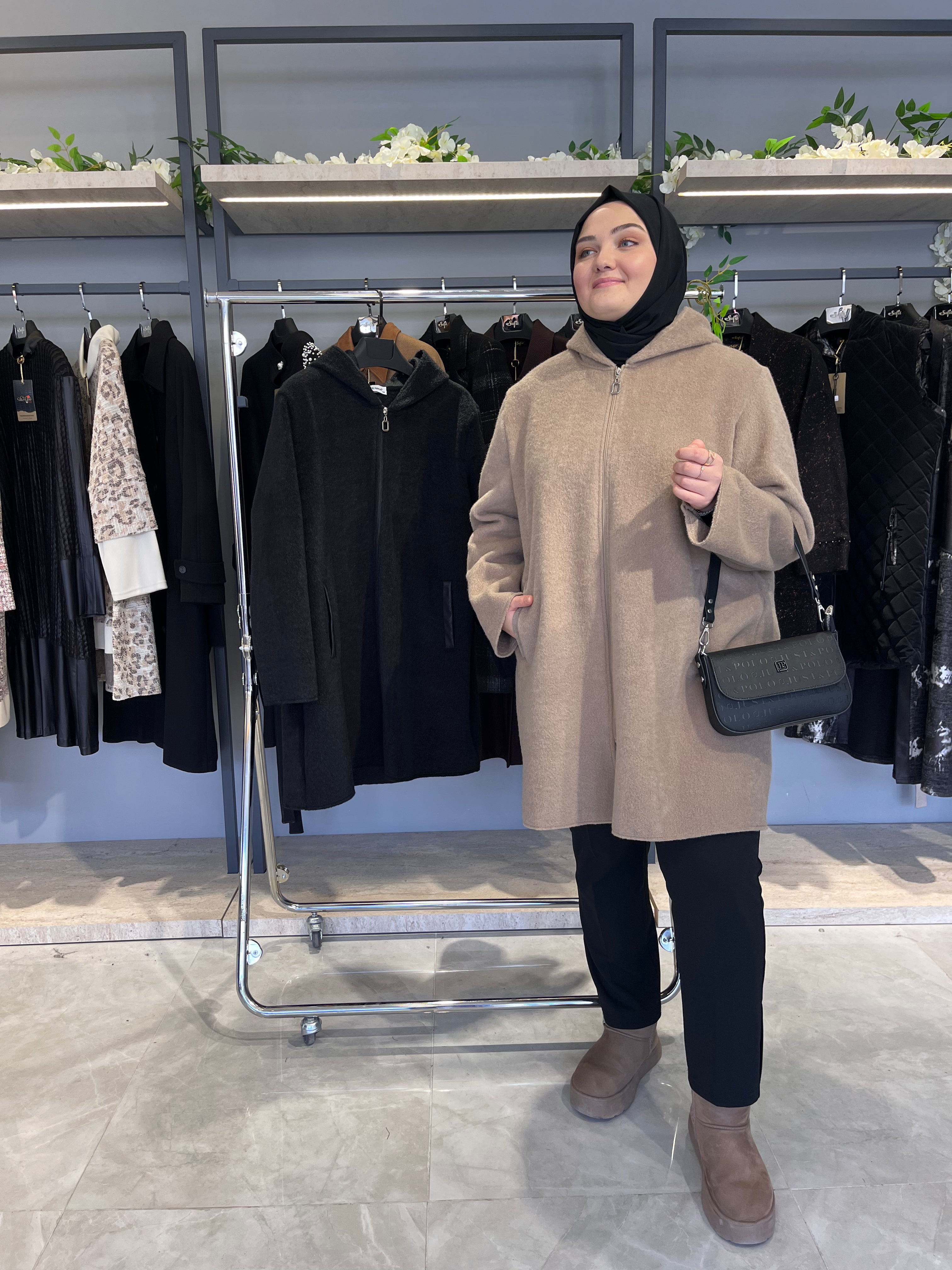 Kapüşonlu Kaşmir Kaban - 792