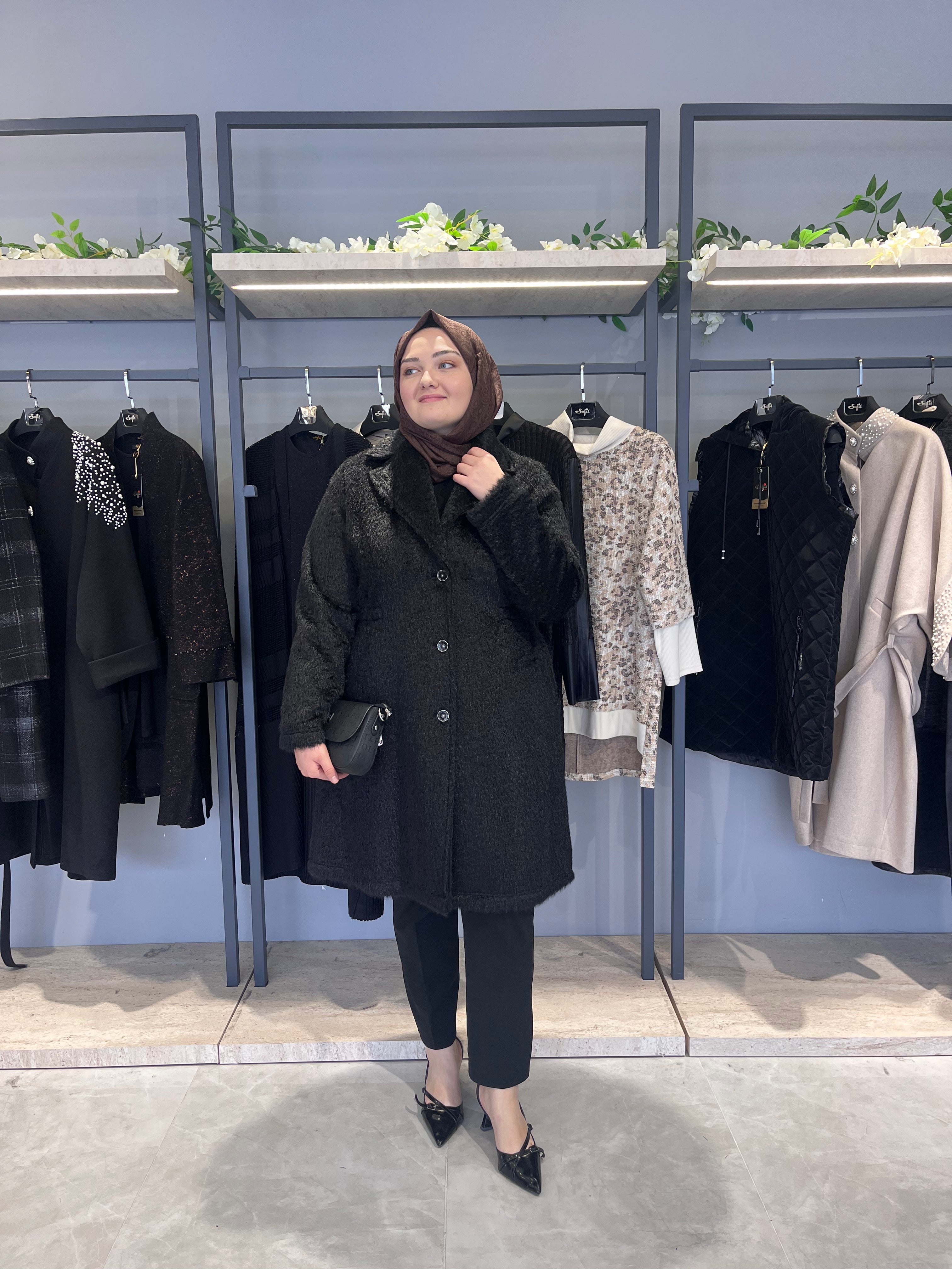 Beli Lastikli Şık Astarsız Kaban - 26029