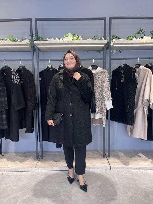 Beli Lastikli Şık Astarsız Kaban - 26029