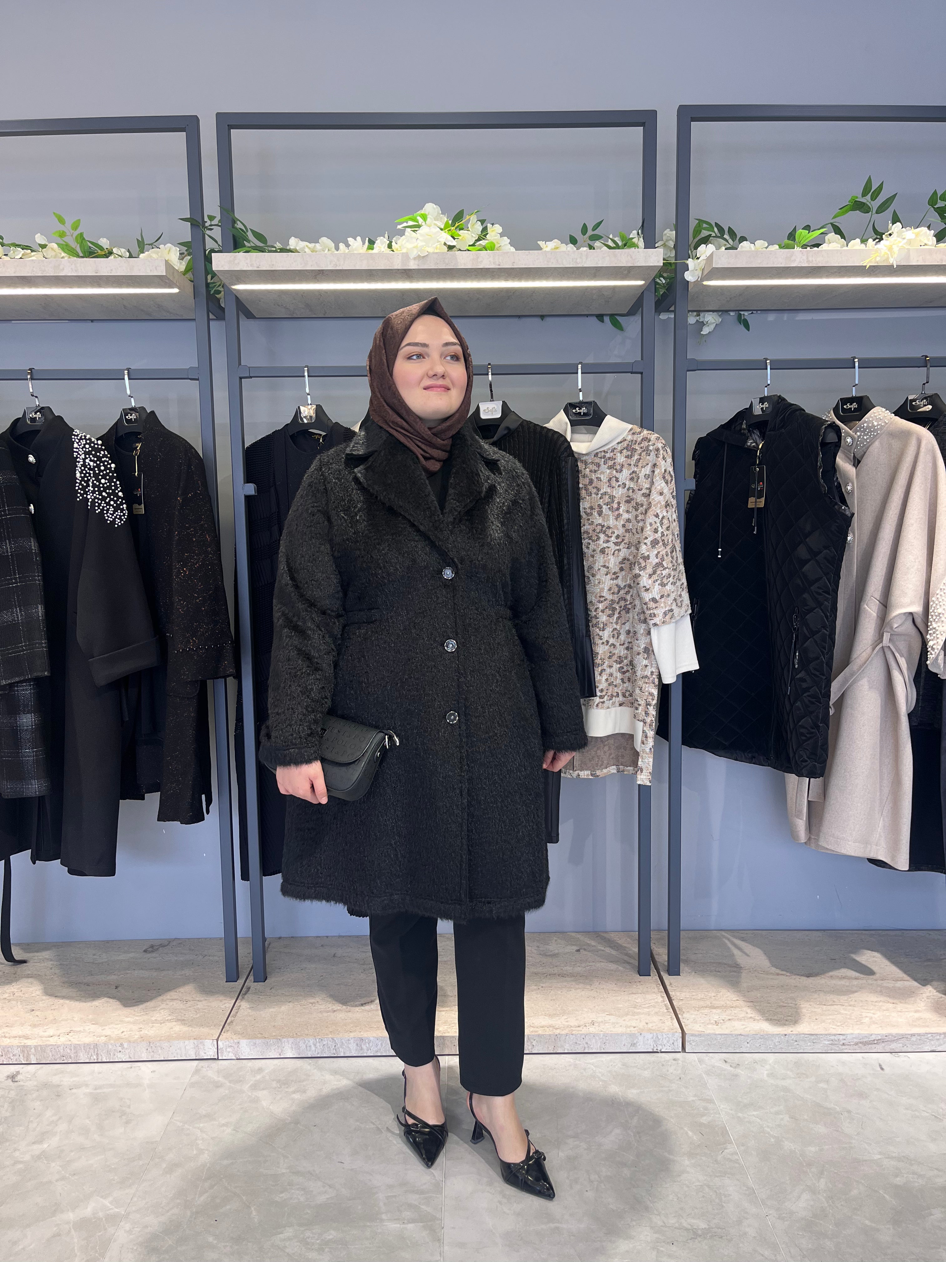 Beli Lastikli Şık Astarsız Kaban - 26029