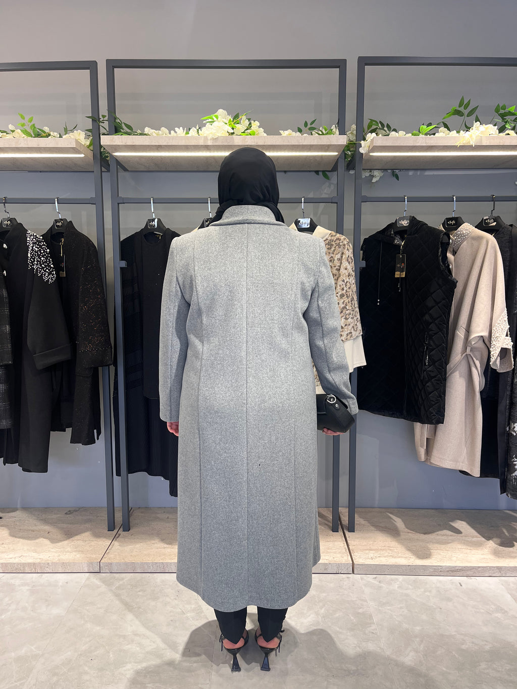 Klasik Kesim 5 Düğmeli Astarlı Kaşe Kaban  - 4806