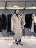 Torba Cepli Kuşaklı Astarlı Kaban - 4808