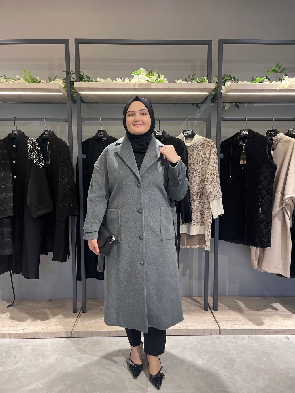 Torba Cepli Kuşaklı Astarlı Kaban - 4808