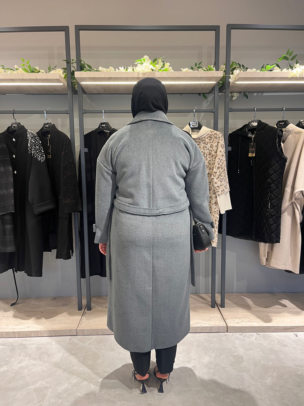 Torba Cepli Kuşaklı Astarlı Kaban - 4808