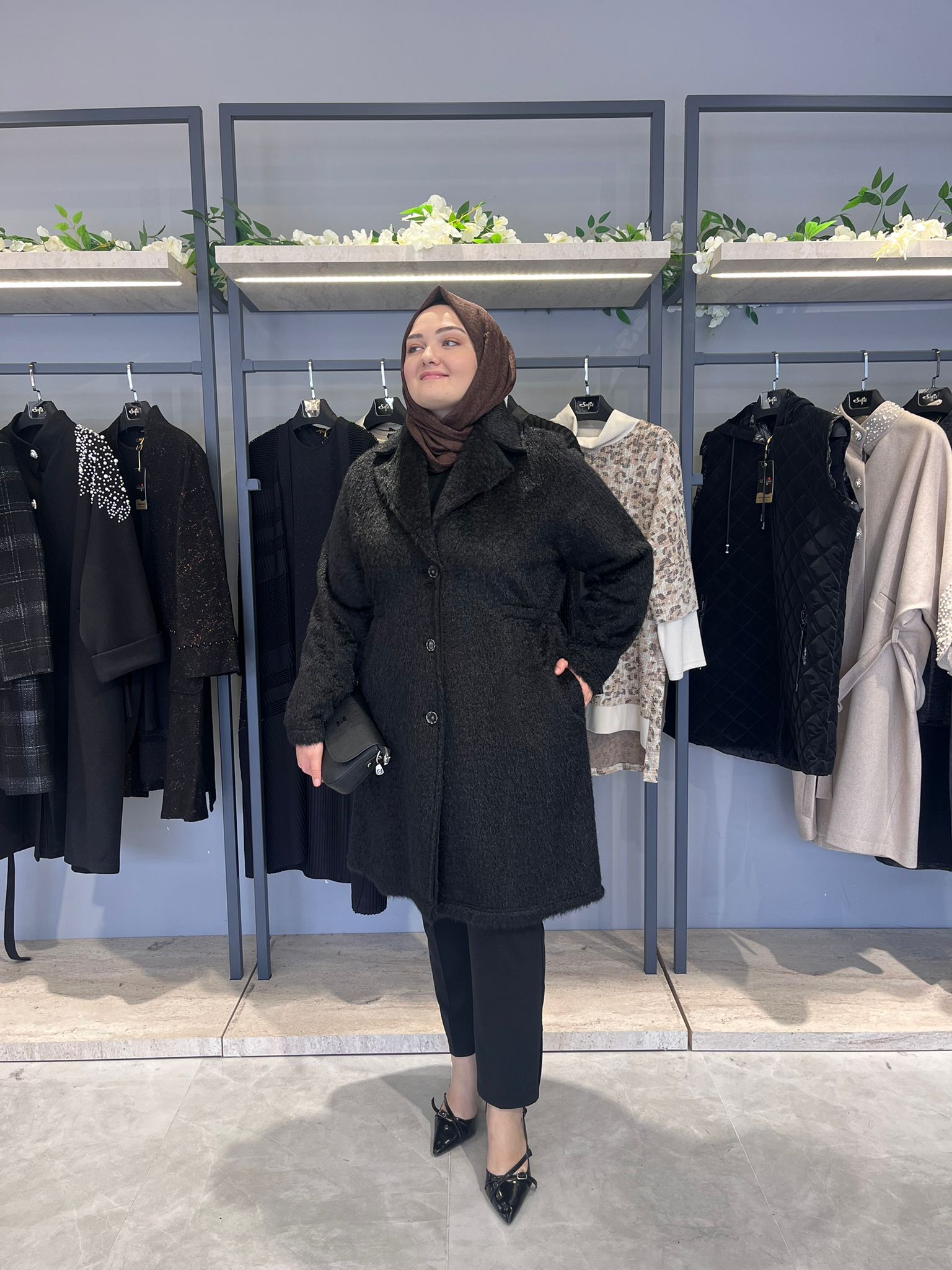 Beli Lastikli Şık Astarsız Kaban - 26029